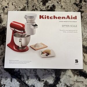 KitchenAid KSMSFTA Sifter + Scale Attachment 4 Cup White NEW in Box Stand Mixer